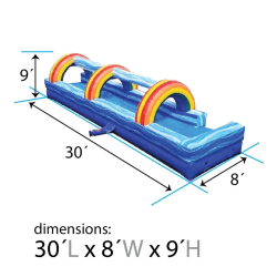 30 foot inflatable splash and ride slide blue marble dimensions 1 1 30' Slip N Slide -Inflatable Splash and Ride Water Slide