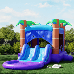 Dual Lane Wet/Dry Combo Bounce House