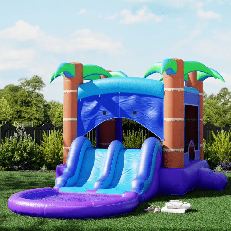 Dual Lane Wet/Dry Combo Bounce House