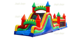 IN 1137 A 32.ma 1748186663 Inflatable Obstacle Course-Two Lane Castle - 60ft