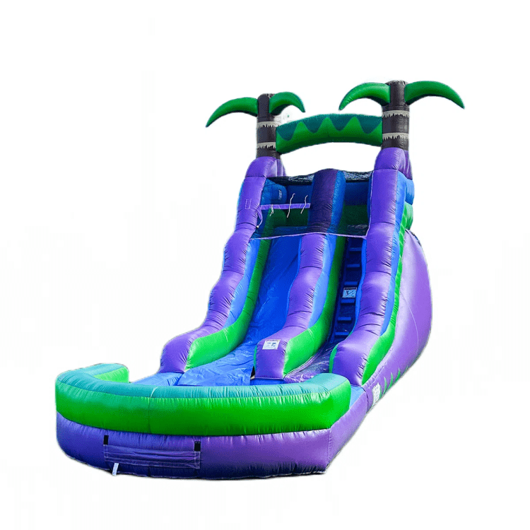 16 Foot Purple Tropical Water Slide