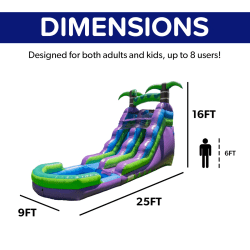 IMG 7961 1755526534 16 Foot Purple Tropical Water Slide