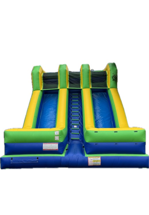 18' Dry Dual lane Slide-Green